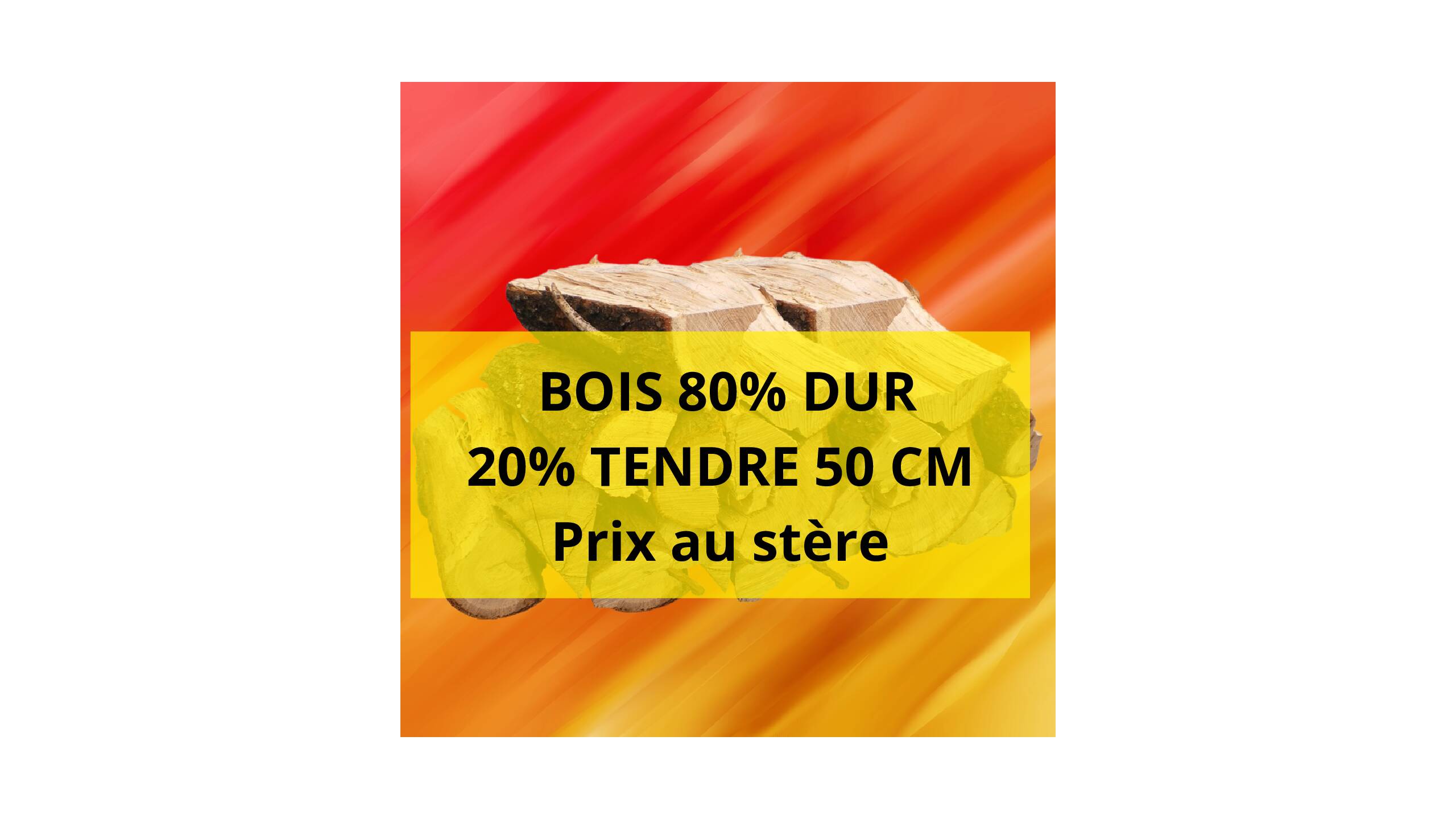 Bois 80% Dur - 20% Tendre - 50cm
