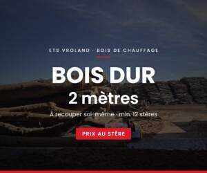 Bois dur 2 mètres – bois de chauffage ETS Vroland, Cambrai