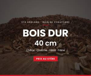 Bois dur 40 cm – bois de chauffage ETS Vroland, Cambrai