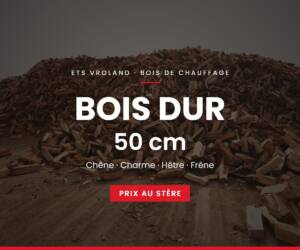 Bois dur 50 cm – bois de chauffage ETS Vroland, Cambrai